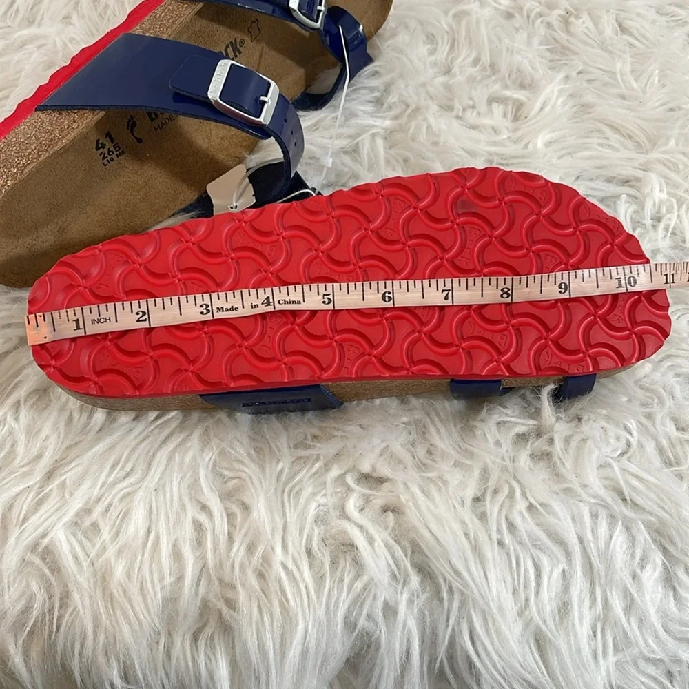 BIRKENSTOCK Ladies’ Mayari Dress Blue Patent Birko-flor Sandal Size 10 NEW - Picture 14 of 15